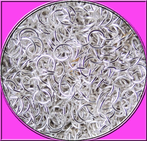 Binderinge silberfarben 6 mm für Ketten Armbänder basteln Federri 50 Spaltringe