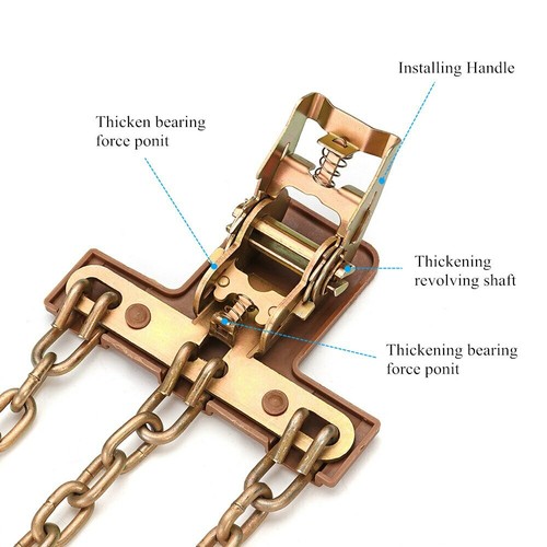 Cadenas para LLANTAS Antideslizantes Para Nieve,Hielo,Arena,Barro y Carretera