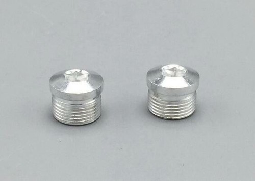 Aluminium MTB Road Bike flat pedal End Caps bolts nut dust proof Screws Silver