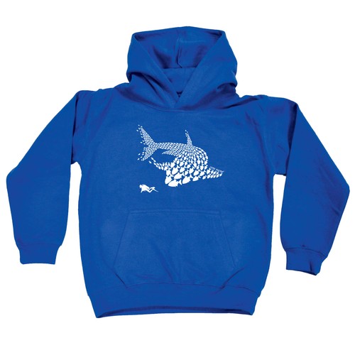 Shark Diver New Scuba Diving Scuba Diving Kids Childrens Hoodie Hoody Funny