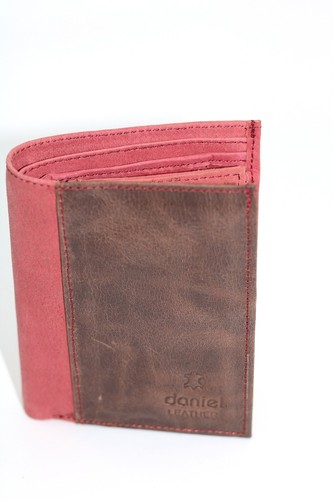 Homme en cuir souple trifold wallet 12 carte de crédit emplacements et poche monnaie 2 couleur