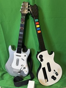 Nintendo Wii Guitar Hero Bundle 2 Guitars Console Controllers Tested Lot Bundle
