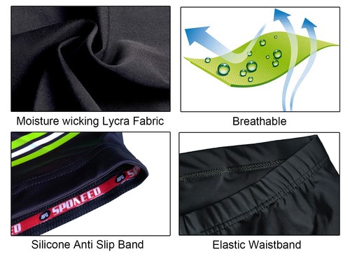 SPONEED Cycling Shorts Road Bike Toursers Cyclist Outfits Tights MTB Biker Wear