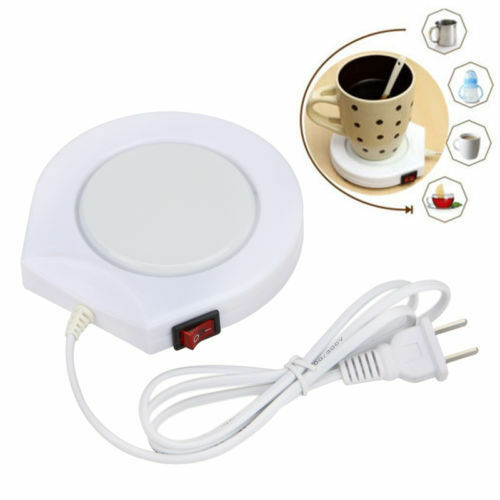 220 V White Electric Powered Cup Warmer Pad Café Thé Lait Mug US Plug