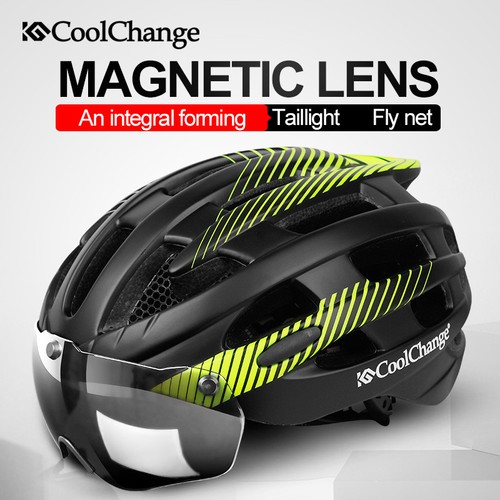 Ultralight Bicycle Helmet Adjustable Bike Cycling Helmets with Lens /& Tail light