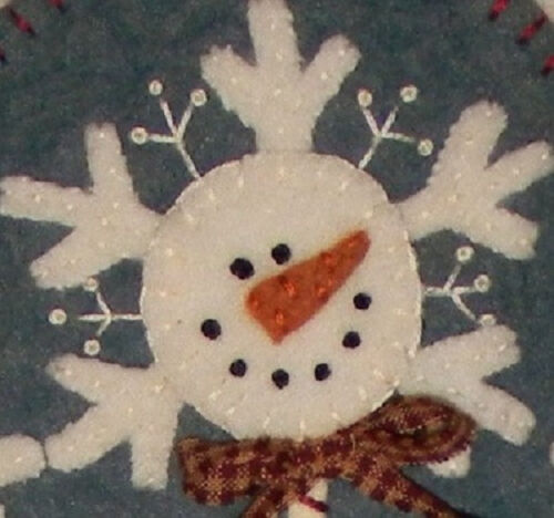 ~*FrOsTy PoPs*~ Snowman Penny Rug/Candle Mat PATTERN Applique 