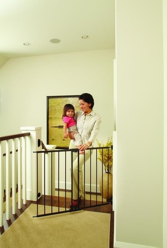 Safety Baby Gate Dog Pet Fence Barrier Adjustable Walk Thru Wide Swinging Door