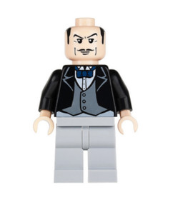 Lego Alfred Pennyworth 7783 The Butler - Bow Tie The Batcave Minifigure RARE