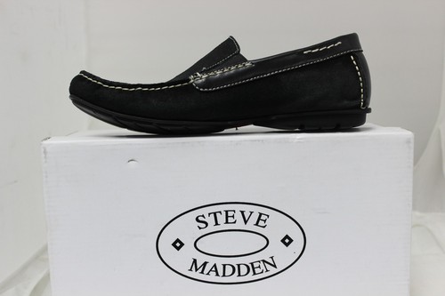 Men/'s Steve Madden P Rileey Black Leather Brand New