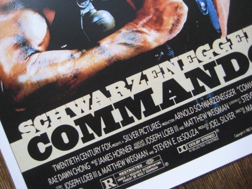 Commando B2G1F Movie Collector/'s Poster Print 11/" x 17/"