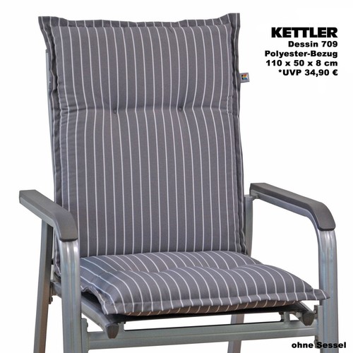 20 Couleurs au choix 105-110 cm lot chaise mittellehner fauteuil coussins coussin