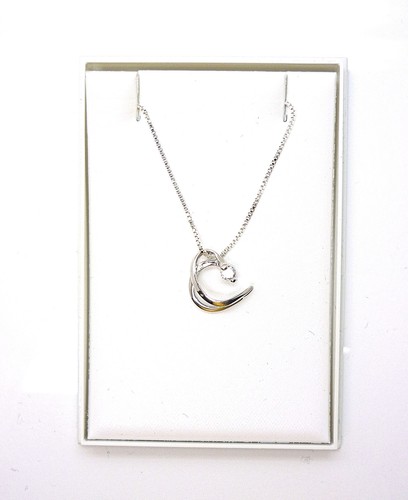 925 STERLING SILVER PENDANT CHAIN NECKLACE CRESTING WAVE BRIDSMAID GIFT WEDDING