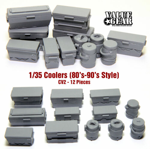 Resin Stowage CV2 - Value Gear Details 1//35 Coolers//Ice Chest 1980/'s-1990/'s