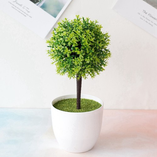 Artificial Green Plant Bonsai Potted Simulation Pine Tree Home Office Decorative