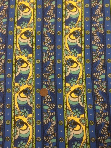 Fabri-Quilt Spyrogyro 9144 Blue Yellow Patchwork Quilting Fabric 100/% Cotton