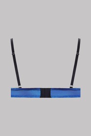 NWT Maison Close Luxury Lingerie Blue Angel Mesh Underwire Balconette 32D