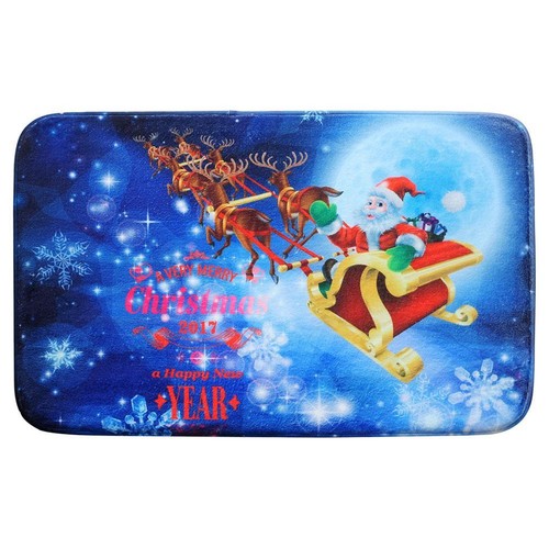 Weihnachten Fußmatte Weihnachtsmann Flannell Teppich Badezimmer Bodenmatte 80*50