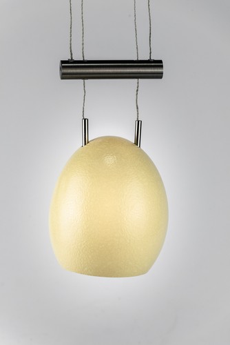 Oeuf d/'autruche Pendule Luminaire Réglable en Hauteur 3 brûleurs Suspendu Lampe Oeuf D/'autruche verre