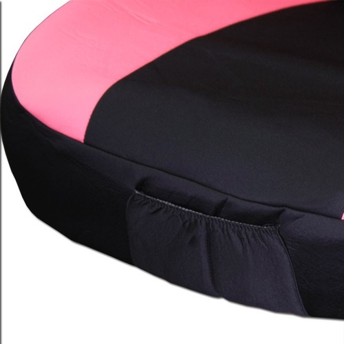 For Hyundai New 2 Tone Front and Rear Seat Covers with Pink Paws Logo Set