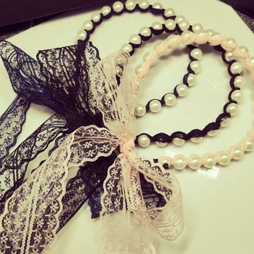 Women Pearl Rhinestone Chain Jewelry Headband Head Piece Hair band Fashion UWUK