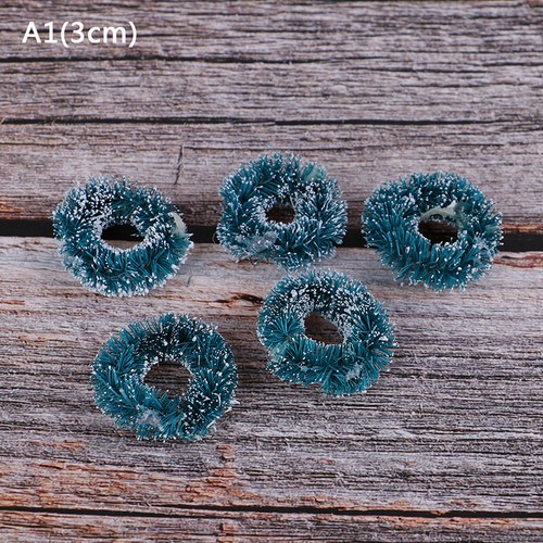 5Pcs 1:12 Scale Dollhouse Miniature Christmas Wreath Garland Christmas Ornamen/%x