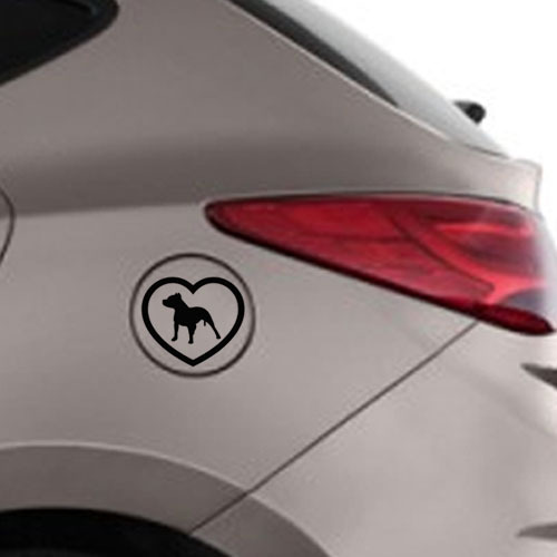 Heart Pitbull Dog Car Decal Vinyl Sticker for Car Window Wall Room Decor Laptop