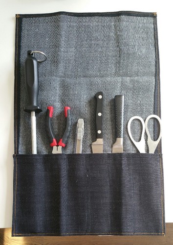 Storage 6 Pockets FISHING KNIVES ROLL Washable