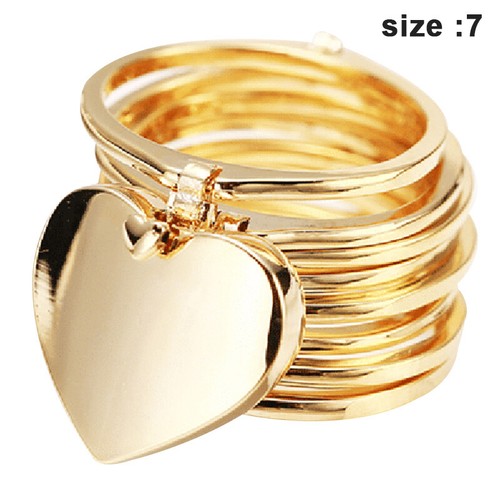 Frauen Armband Fingerringe Herz Retractable Transforming Ring Armband 2-in-1
