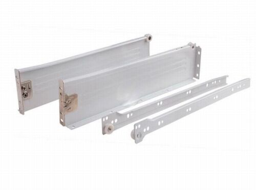 10 Pairs Kitchen Metal Box Drawer Sides Kitchen Roller Runners White Slides