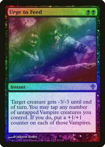 Urge to Feed FOIL Worldwake PLD Black Uncommon MAGIC GATHERING CARD ABUGames