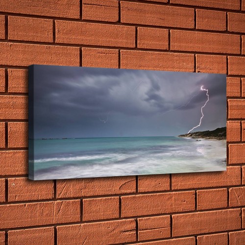 12/"x26/"Lightning Sky Sea Scenery Home Decor HD Canvas Print Wall Art Painting