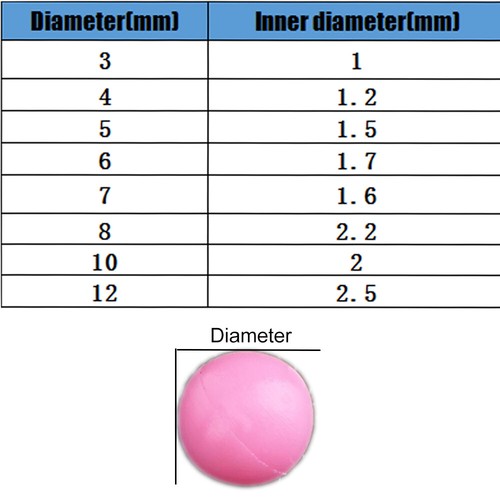 Color Round PE Plastic Double Pearl Floats Balls Fishing Cross Beads Drill