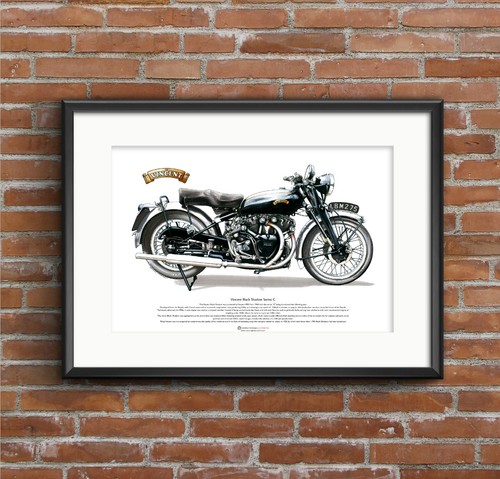 Vincent Black Shadow Series C ART POSTER A3 size