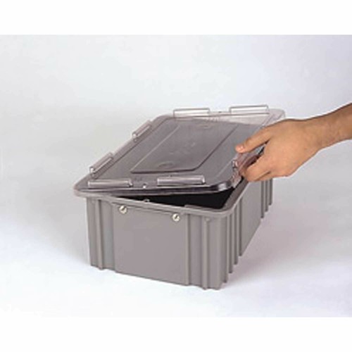 Clear LEWISBins Heavy Duty Snap-On Cover 1000 Series Lot of 6