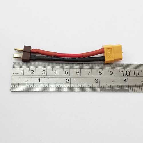 1PC T male to XT60 female Adapter Converter cable 50mm for RC Lipo Battery NEW