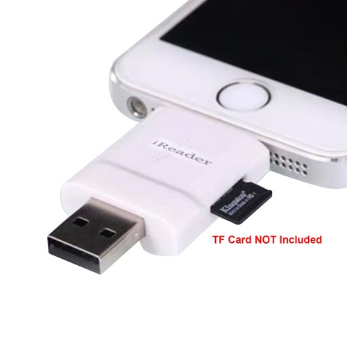 2in1 i-Flash Drive TF Card Reader USB Adapter for iPhone 7//5S//6//6S//iPad2//3//4//air