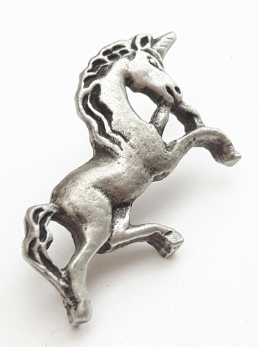 Unicorn Handcrafted From English Pewter Lapel Pin Badge Gift Bag