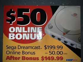 Sega Dreamcast Poster Promo Store Display Advertisement VINTAGE ORIGINAL 2000