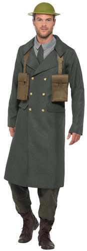 WW2 officier britannique robe fantaisie homme uniforme militaire adultes 1940 S Costume Chapeau