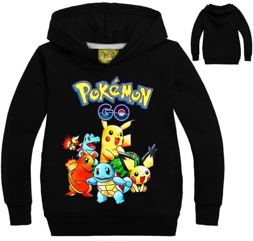 Pokemon Pikachu Kids Boys Girls Hoodies Sweatshirt Coat Jacket Sweater Pullover