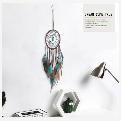 Handmade Dream Catcher LED Light Feathers Wall Hanging Dreamcatcher Decor #K