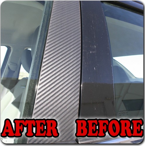 Di-Noc Carbon Fiber Pillar Posts for Hummer H2 02-09 6pc Set Door Trim Cover Kit