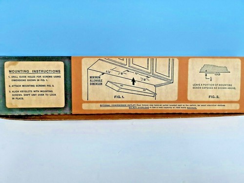 18/" FLUORESCENT Plug-In UNDER-CABINET WHITE Light Fixture w// OUTLET NEW UC-15P
