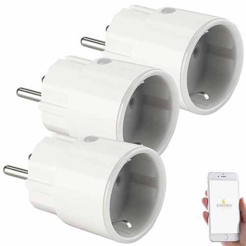 App f Google Assist. Amazon Alexa 16A 3er-Set Mini WLAN-Steckdose