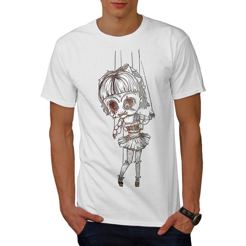 Creepy Graphic Design Printed Tee Wellcoda Undead Marionette Mens T-shirt