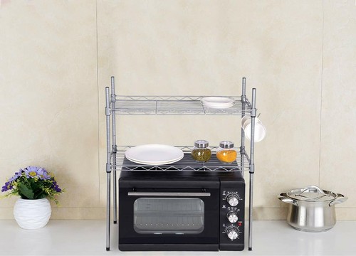 Küchenregal Standregal mit 2//3 Regalböden Schraubregal Metallregal Chrom Regal