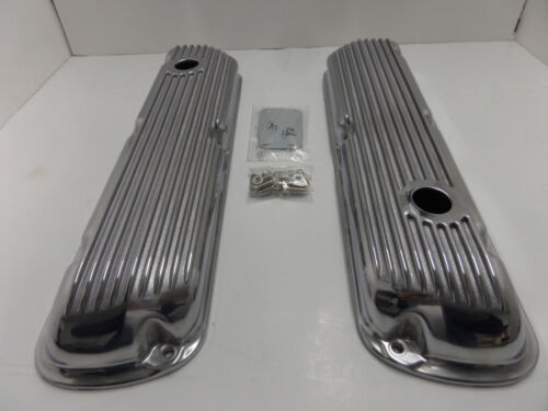 SBF Finned Aluminum Valve Covers 289 302 351W 5.0L Fits SB Ford