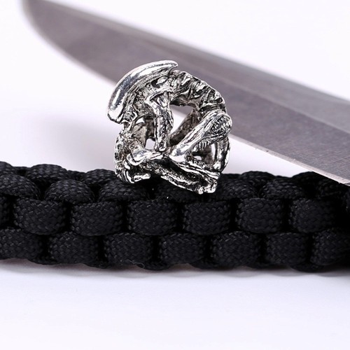 Paracord Beads Lanyard Alien couteau crâne Predator Métal Main Unique Bracelet