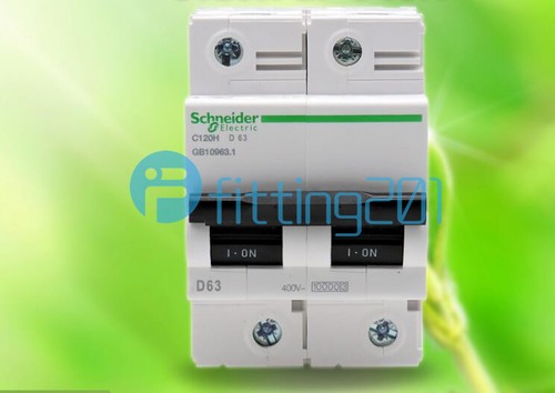 Electric C120H Series 2P D63A Miniature Circuit Breaker 19805 New Schneider