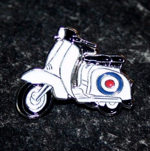 MOD SCOOTER BADGE METAL ENAMEL PIN TARGET SKA THE SKINHEAD NORTHERN SOUL JAM WHO